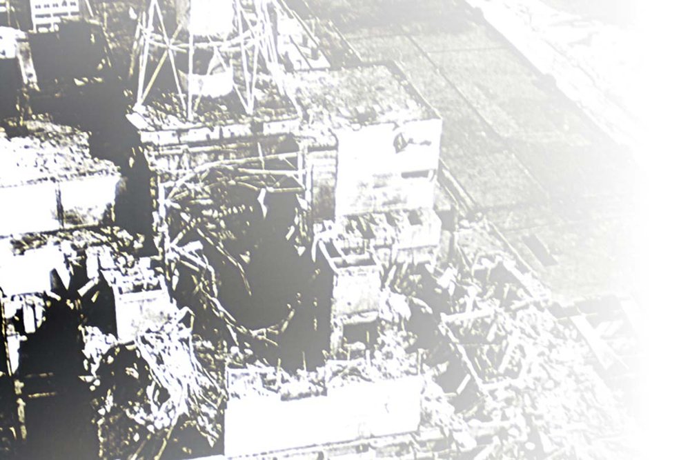 Der zerstörte Reaktor in Tschernobyl
