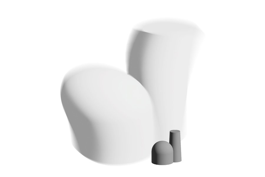 Montage: ein kleines Atomkraftwerk soll ganz groß wirken